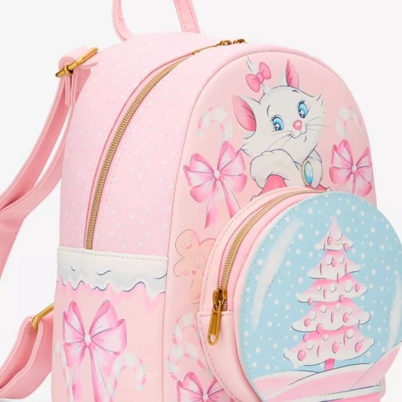 Loungefly Disney The Aristocats Marie Holiday Mini Backpack & Wallet Combo - Picture 3 of 9